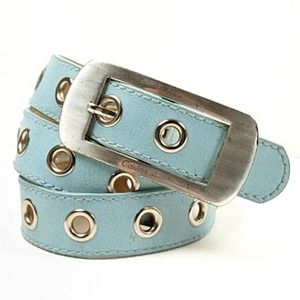 Y2K 2000s Calvin Klein Eyelet Detail Blue Belt Size Medium